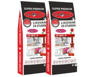 BARDOG Granule Lisované za studena TOP MEAT 70 2 x 15 kg