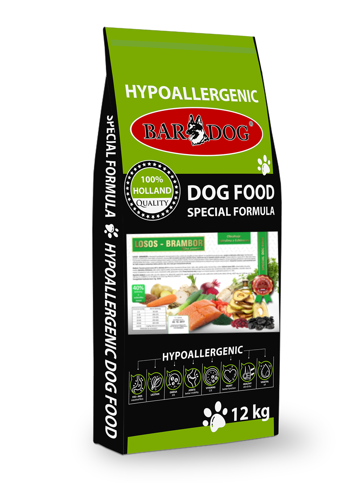 BARDOG Granule Lisované za studena LOSOS BRAMBOR 12 kg